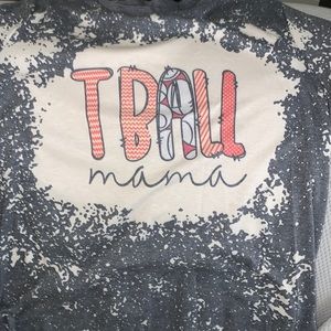T-ball mama bleach designed shirt never worn no holes or tears